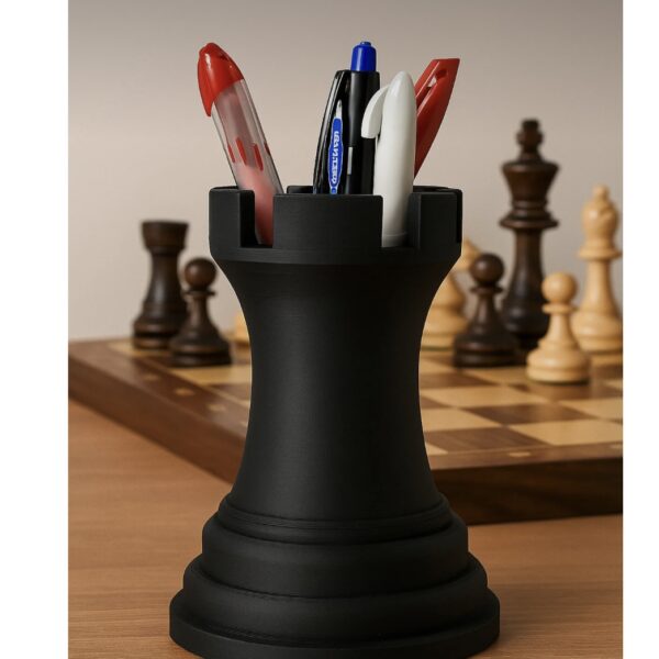 Satranç Kale (Rook) Figürlü Dekoratif Kalemlik / Masaüstü Düzenleyici