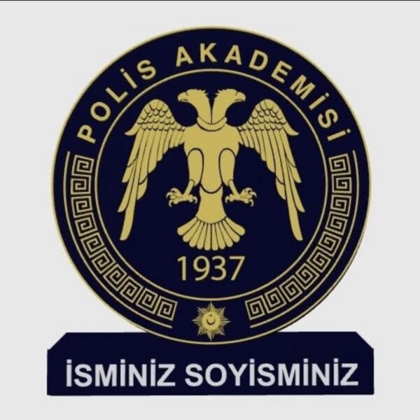 İsim Yazılı Polis Akademisi Logolu Masaüstü Plaket