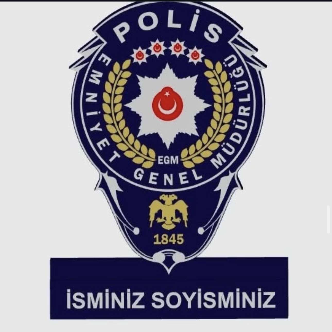 Polis ve Güven: İsim Yazılı Emniyet Genel Müdürlüğü Masaüstü Rozet