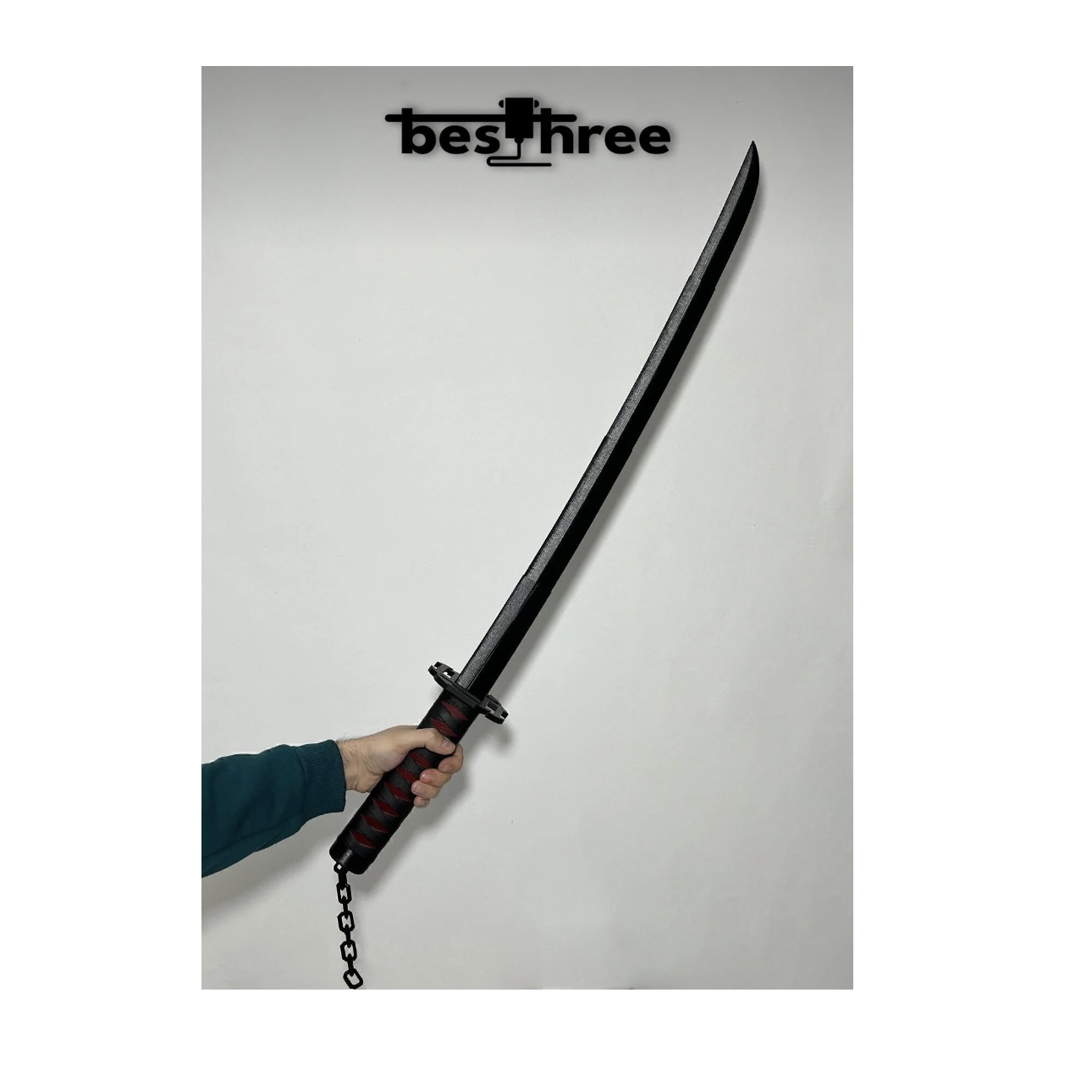 Koleksiyonluk Güç: Zincir Detaylı Tam Boy Katana/Kılıç Kopyası - Görsel 3