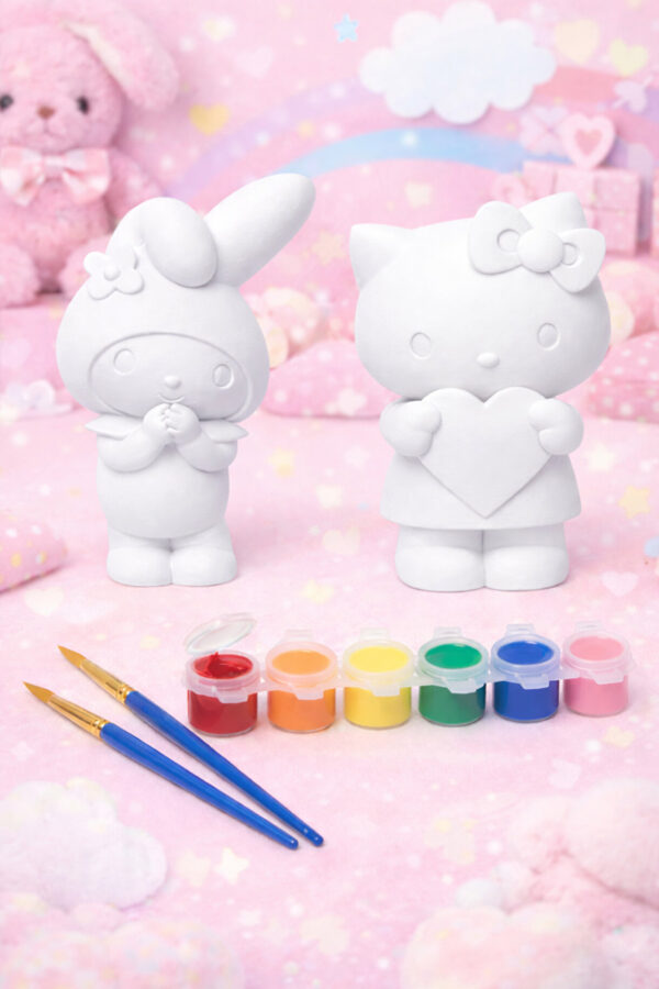 Hello Kitty & My Melody Akrilik Boyama Seti – Çocuklar İçin Figür Boyama Oyuncağı