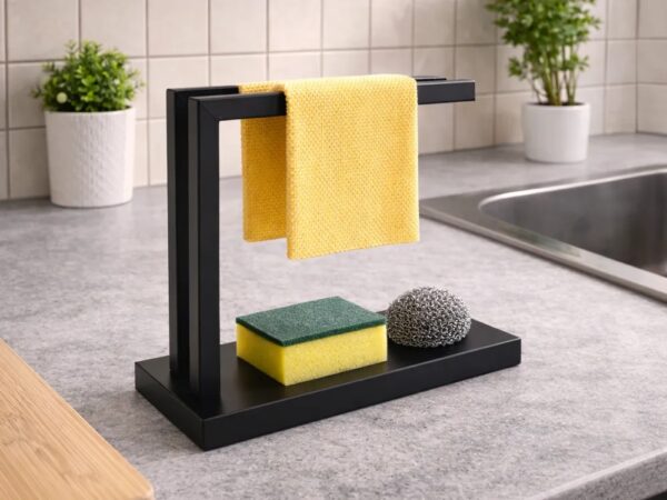 Mutfak Sünger ve Bez Standı – Tezgah Üstü Süngerlik ve Bulaşık Bezi Askısı